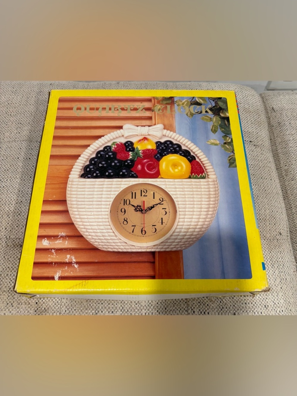 Vintage 1970s/80s Eleco Fruit Quartz Clock